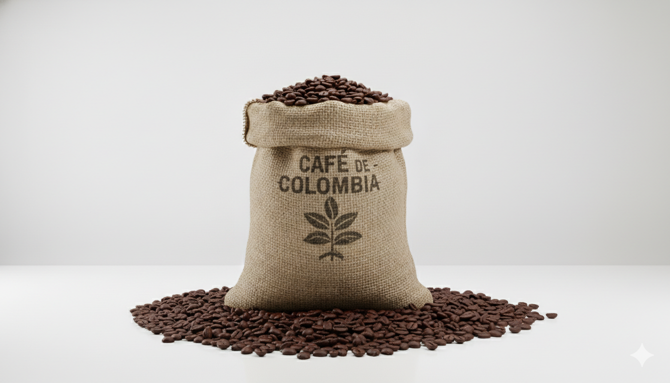 Colombian coffee burlap bag